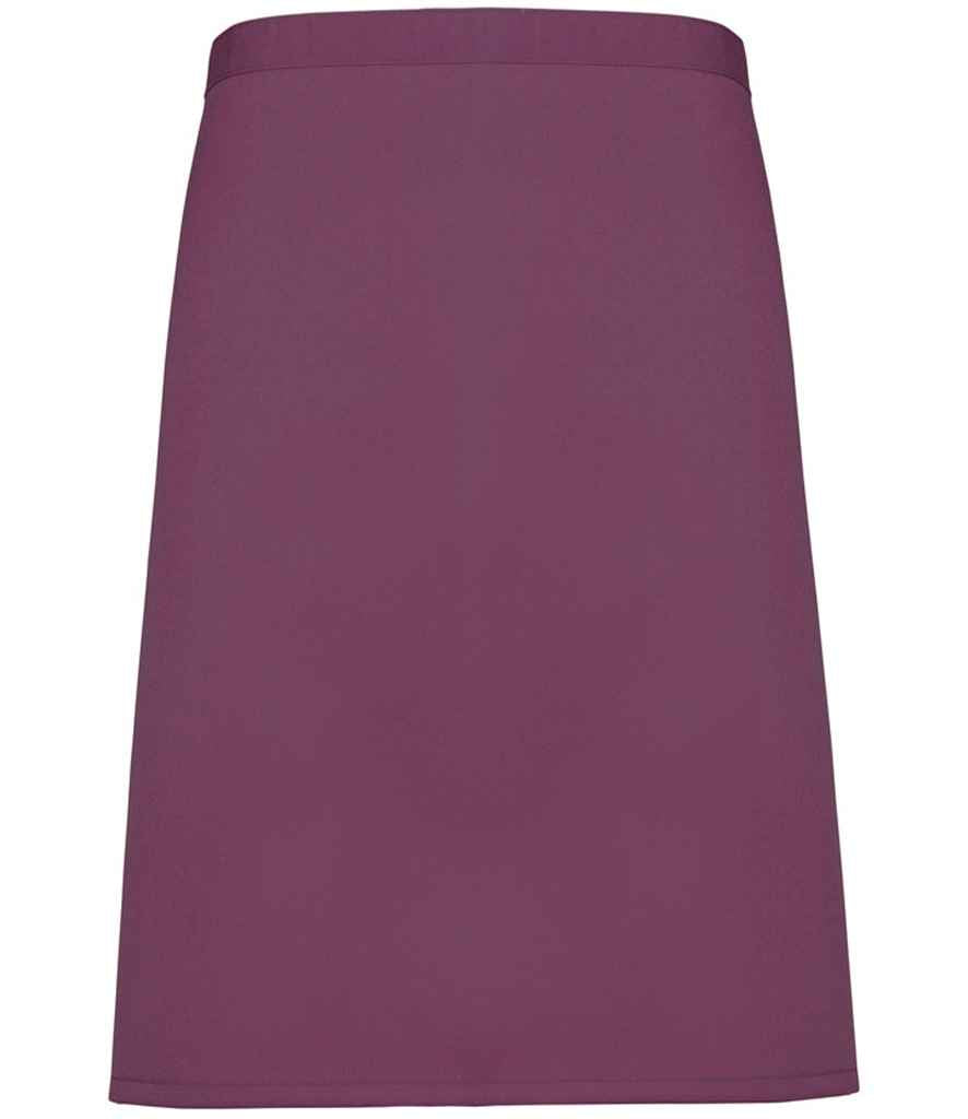 Premier PR151 Aubergine Front - Apron Ready to be Embroidered and Printed by Custard Workwear - Cheap Personalised and Customised Workwear in Nottinghamshire, Derbyshire and Leicestershire