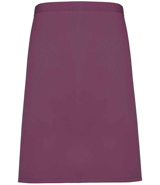 Premier PR151 Aubergine Front - Apron Ready to be Embroidered and Printed by Custard Workwear - Cheap Personalised and Customised Workwear in Nottinghamshire, Derbyshire and Leicestershire