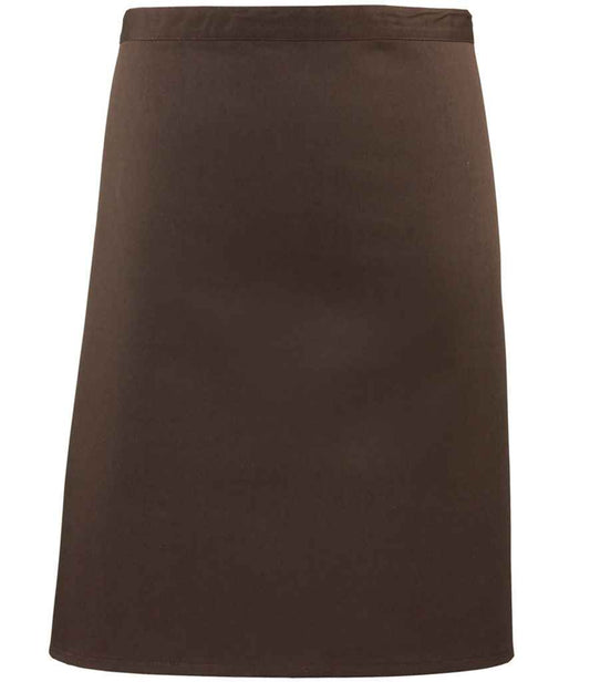 Premier PR151 Brown Front - Apron Ready to be Embroidered and Printed by Custard Workwear - Cheap Personalised and Customised Workwear in Nottinghamshire, Derbyshire and Leicestershire