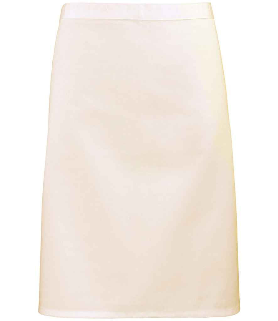 Premier PR151 Natural Front - Apron Ready to be Embroidered and Printed by Custard Workwear - Cheap Personalised and Customised Workwear in Nottinghamshire, Derbyshire and Leicestershire