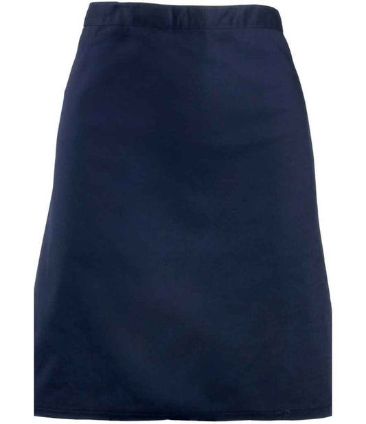 Premier PR151 Navy Front - Apron Ready to be Embroidered and Printed by Custard Workwear - Cheap Personalised and Customised Workwear in Nottinghamshire, Derbyshire and Leicestershire