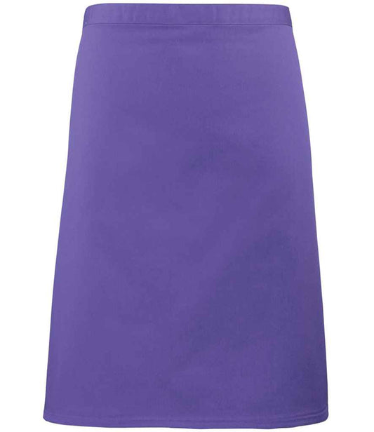 Premier PR151 Purple Front - Apron Ready to be Embroidered and Printed by Custard Workwear - Cheap Personalised and Customised Workwear in Nottinghamshire, Derbyshire and Leicestershire