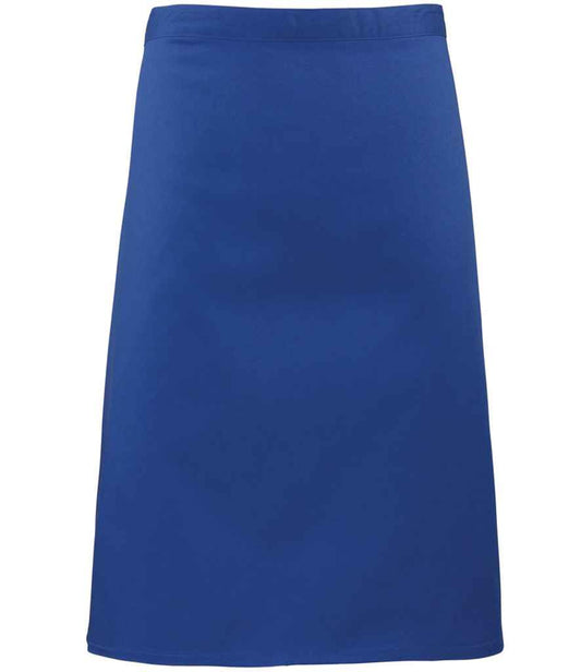 Premier PR151 Royal Blue Front - Apron Ready to be Embroidered and Printed by Custard Workwear - Cheap Personalised and Customised Workwear in Nottinghamshire, Derbyshire and Leicestershire