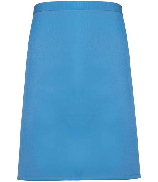 Premier PR151 Sapphire Blue Front - Apron Ready to be Embroidered and Printed by Custard Workwear - Cheap Personalised and Customised Workwear in Nottinghamshire, Derbyshire and Leicestershire