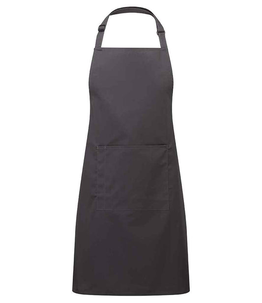 Premier PR154 Charcoal Front - Apron Ready to be Embroidered and Printed by Custard Workwear - Cheap Personalised and Customised Workwear in Nottinghamshire, Derbyshire and Leicestershire