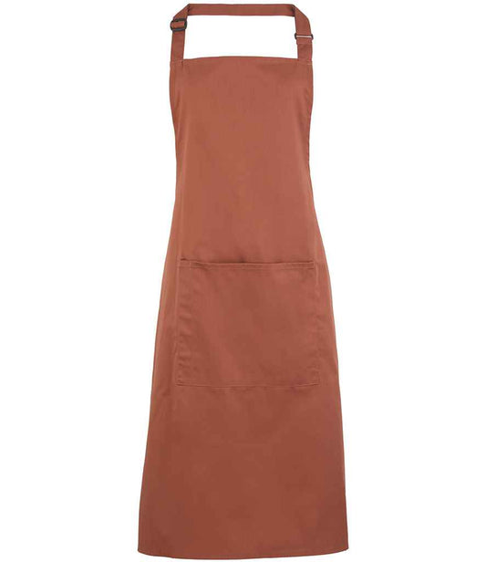 Premier PR154 Chestnut Front - Apron Ready to be Embroidered and Printed by Custard Workwear - Cheap Personalised and Customised Workwear in Nottinghamshire, Derbyshire and Leicestershire