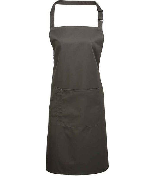 Premier PR154 Dark Grey Front - Apron Ready to be Embroidered and Printed by Custard Workwear - Cheap Personalised and Customised Workwear in Nottinghamshire, Derbyshire and Leicestershire