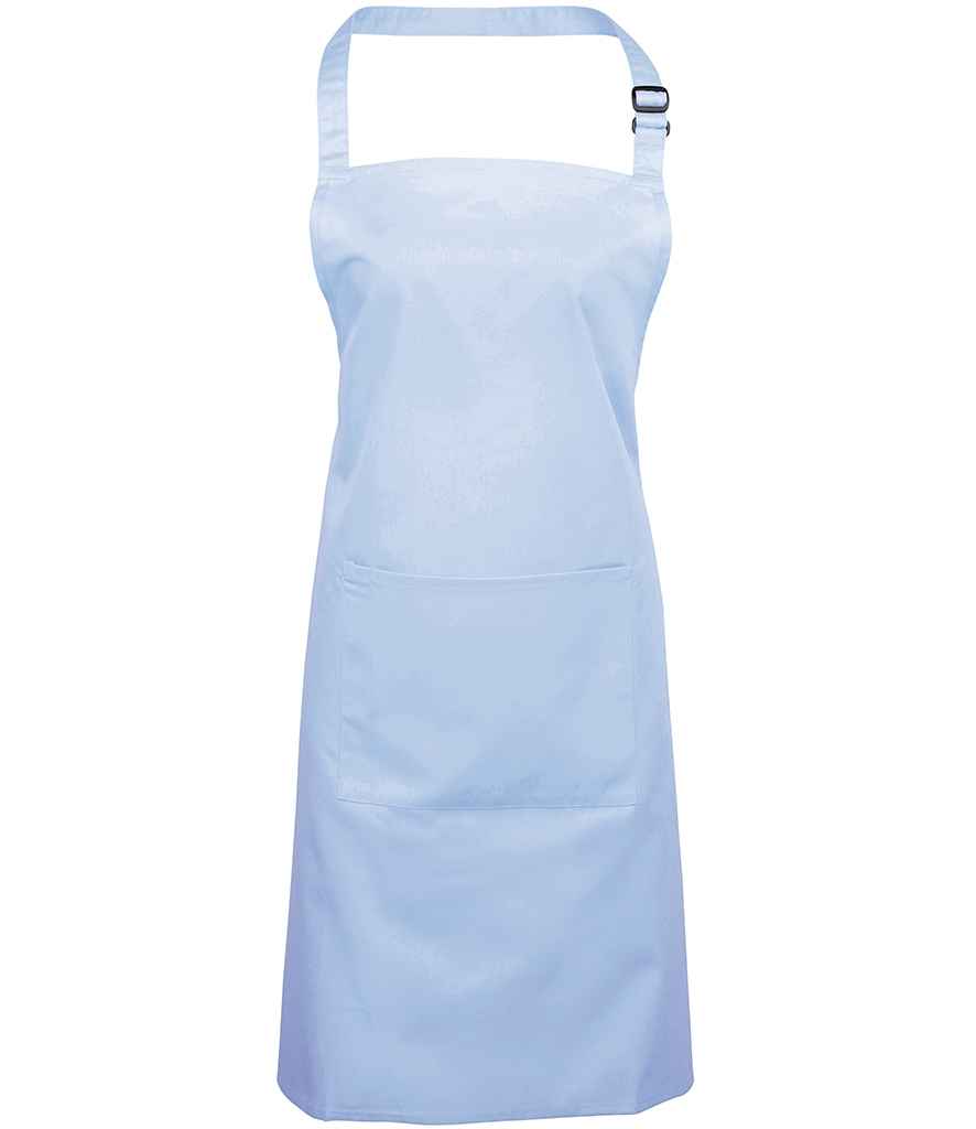 Premier PR154 Light Blue Front - Apron Ready to be Embroidered and Printed by Custard Workwear - Cheap Personalised and Customised Workwear in Nottinghamshire, Derbyshire and Leicestershire
