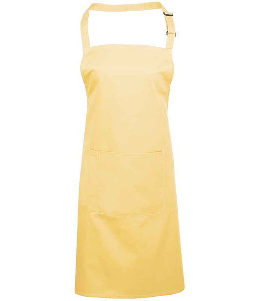 Premier PR154 Lemon Front - Apron Ready to be Embroidered and Printed by Custard Workwear - Cheap Personalised and Customised Workwear in Nottinghamshire, Derbyshire and Leicestershire