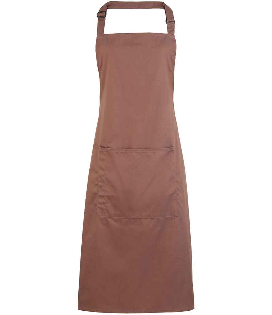 Premier PR154 Mocha Front - Apron Ready to be Embroidered and Printed by Custard Workwear - Cheap Personalised and Customised Workwear in Nottinghamshire, Derbyshire and Leicestershire