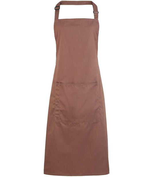 Premier PR154 Mocha Front - Apron Ready to be Embroidered and Printed by Custard Workwear - Cheap Personalised and Customised Workwear in Nottinghamshire, Derbyshire and Leicestershire