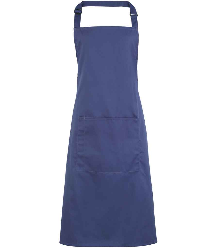 Premier PR154 Marine Blue Front - Apron Ready to be Embroidered and Printed by Custard Workwear - Cheap Personalised and Customised Workwear in Nottinghamshire, Derbyshire and Leicestershire