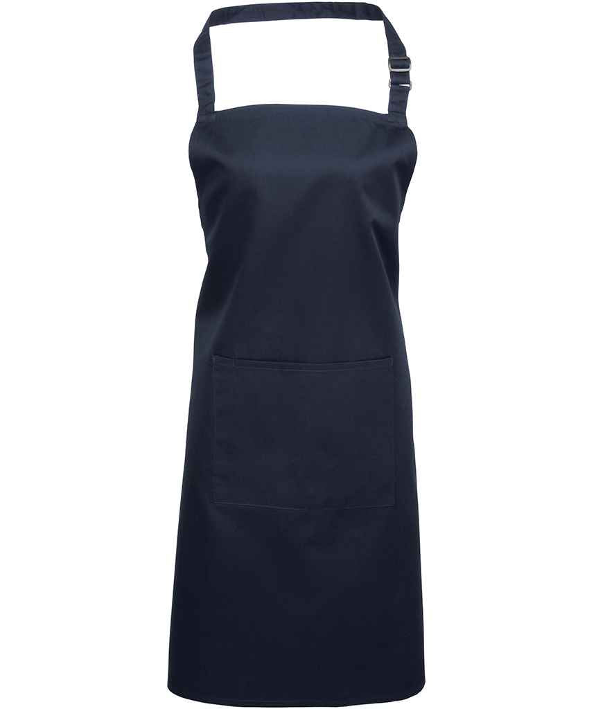 Premier PR154 Navy Front - Apron Ready to be Embroidered and Printed by Custard Workwear - Cheap Personalised and Customised Workwear in Nottinghamshire, Derbyshire and Leicestershire