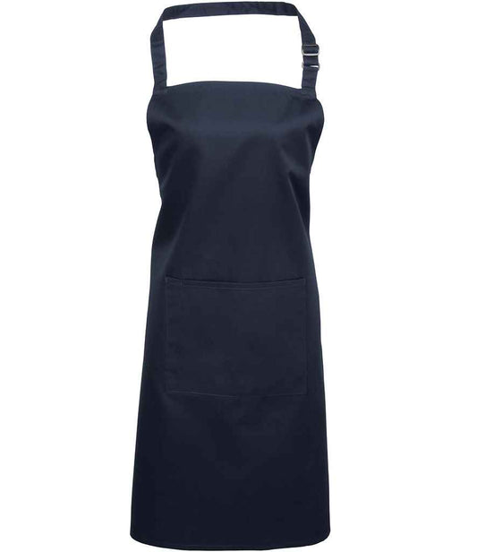 Premier PR154 Navy Front - Apron Ready to be Embroidered and Printed by Custard Workwear - Cheap Personalised and Customised Workwear in Nottinghamshire, Derbyshire and Leicestershire