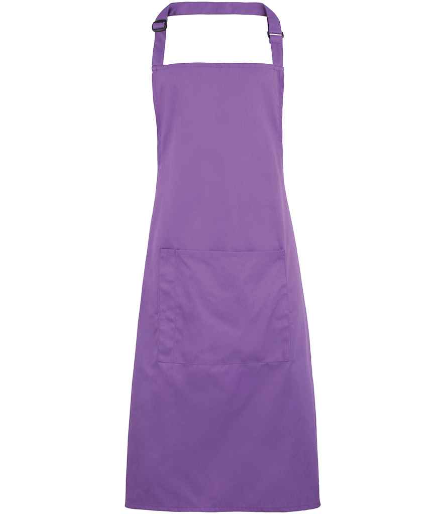 Premier PR154 Rich Violet Front - Apron Ready to be Embroidered and Printed by Custard Workwear - Cheap Personalised and Customised Workwear in Nottinghamshire, Derbyshire and Leicestershire