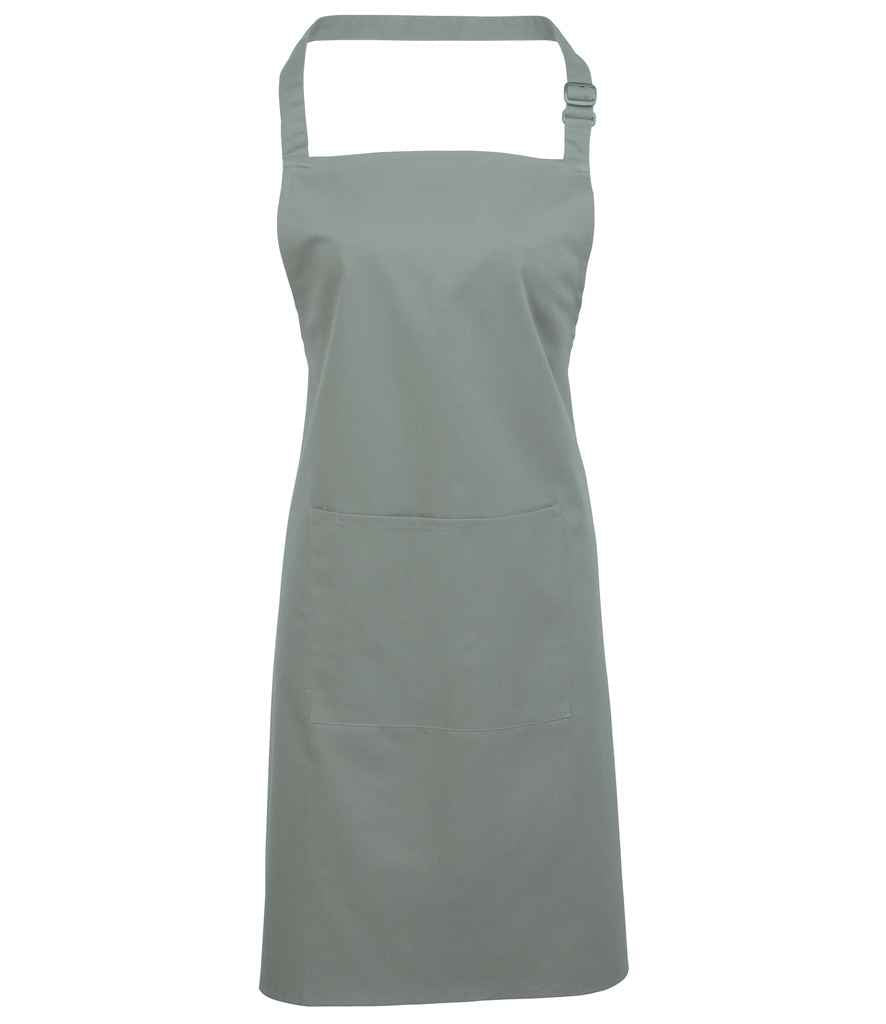 Premier PR154 Sage Front - Apron Ready to be Embroidered and Printed by Custard Workwear - Cheap Personalised and Customised Workwear in Nottinghamshire, Derbyshire and Leicestershire