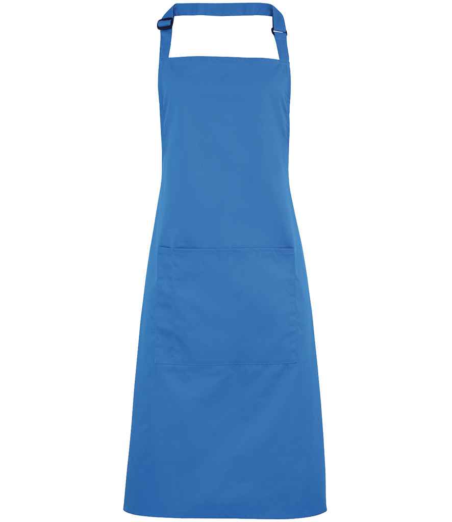 Premier PR154 Sapphire Blue Front - Apron Ready to be Embroidered and Printed by Custard Workwear - Cheap Personalised and Customised Workwear in Nottinghamshire, Derbyshire and Leicestershire