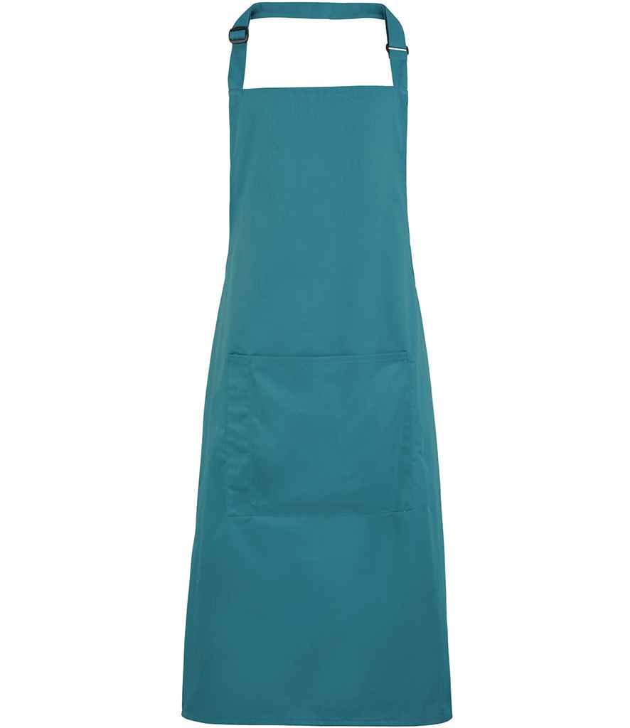 Premier PR154 Teal Front - Apron Ready to be Embroidered and Printed by Custard Workwear - Cheap Personalised and Customised Workwear in Nottinghamshire, Derbyshire and Leicestershire