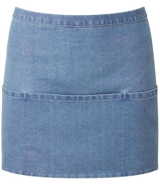 Premier PR155 Blue Denim Front - Apron Ready to be Embroidered and Printed by Custard Workwear - Cheap Personalised and Customised Workwear in Nottinghamshire, Derbyshire and Leicestershire