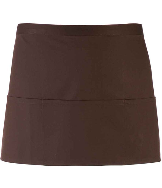 Premier PR155 Brown Front - Apron Ready to be Embroidered and Printed by Custard Workwear - Cheap Personalised and Customised Workwear in Nottinghamshire, Derbyshire and Leicestershire
