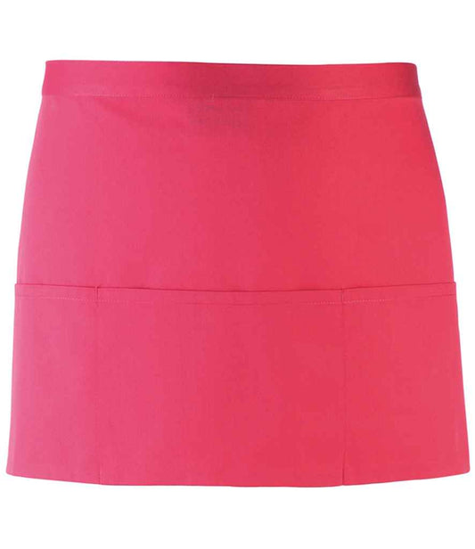 Premier PR155 Hot Pink Front - Apron Ready to be Embroidered and Printed by Custard Workwear - Cheap Personalised and Customised Workwear in Nottinghamshire, Derbyshire and Leicestershire