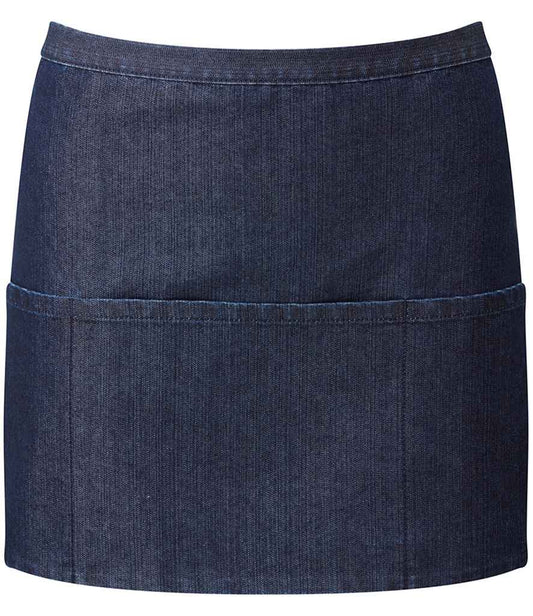 Premier PR155 Indigo Denim Front - Apron Ready to be Embroidered and Printed by Custard Workwear - Cheap Personalised and Customised Workwear in Nottinghamshire, Derbyshire and Leicestershire