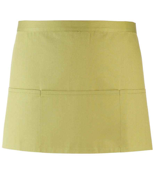 Premier PR155 Lime Green Front - Apron Ready to be Embroidered and Printed by Custard Workwear - Cheap Personalised and Customised Workwear in Nottinghamshire, Derbyshire and Leicestershire