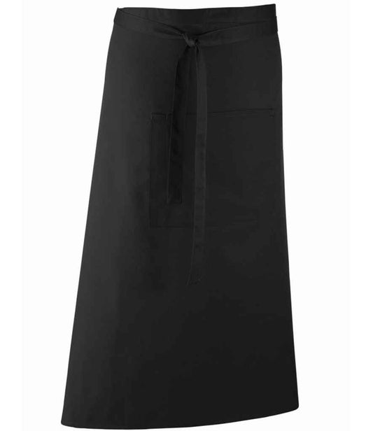 Premier PR158 Black Front - Apron Ready to be Embroidered and Printed by Custard Workwear - Cheap Personalised and Customised Workwear in Nottinghamshire, Derbyshire and Leicestershire