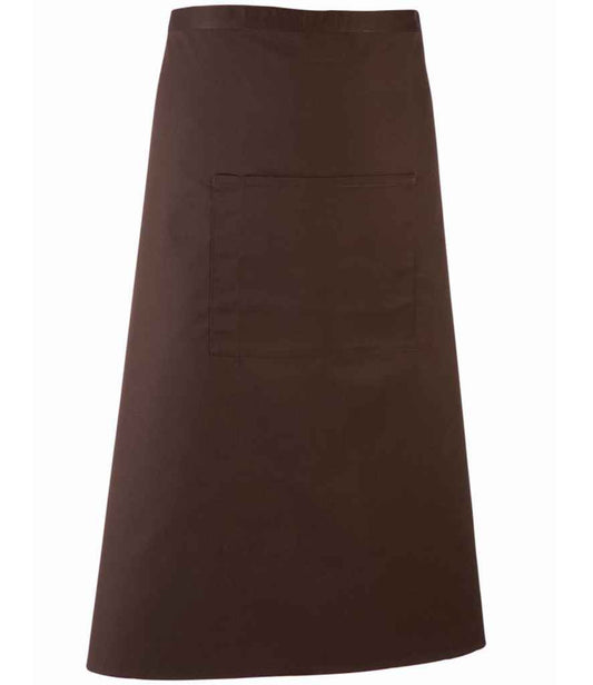 Premier PR158 Brown Front - Apron Ready to be Embroidered and Printed by Custard Workwear - Cheap Personalised and Customised Workwear in Nottinghamshire, Derbyshire and Leicestershire