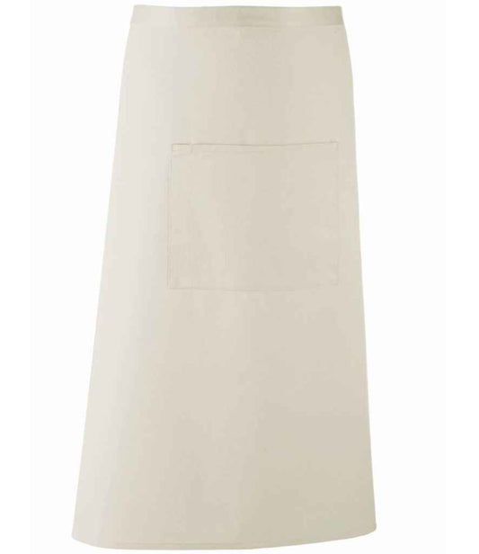 Premier PR158 Natural Front - Apron Ready to be Embroidered and Printed by Custard Workwear - Cheap Personalised and Customised Workwear in Nottinghamshire, Derbyshire and Leicestershire