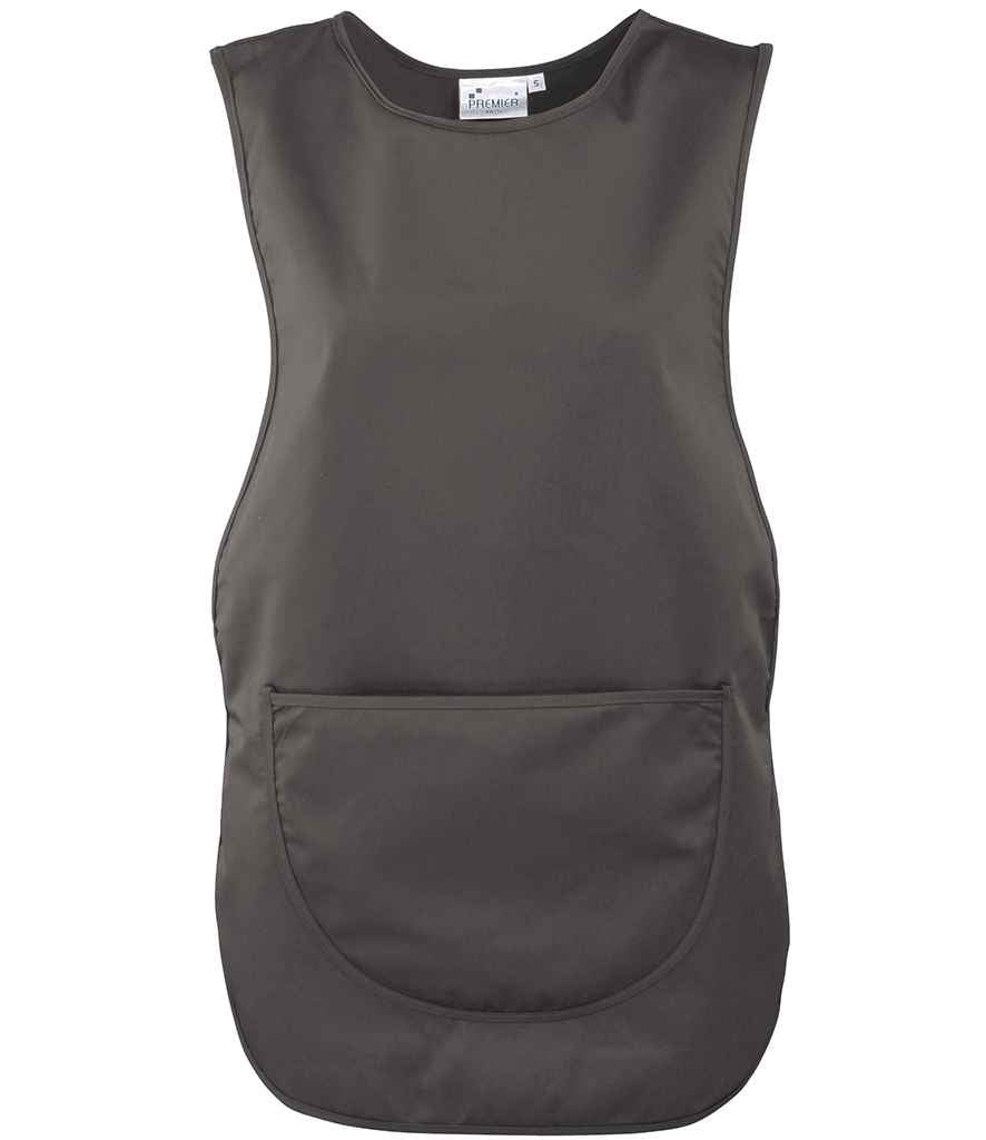 Premier PR171 Dark Grey Front - Tabard Ready to be Embroidered and Printed by Custard Workwear - Cheap Personalised and Customised Workwear in Nottinghamshire, Derbyshire and Leicestershire