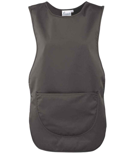 Premier PR171 Dark Grey Front - Tabard Ready to be Embroidered and Printed by Custard Workwear - Cheap Personalised and Customised Workwear in Nottinghamshire, Derbyshire and Leicestershire