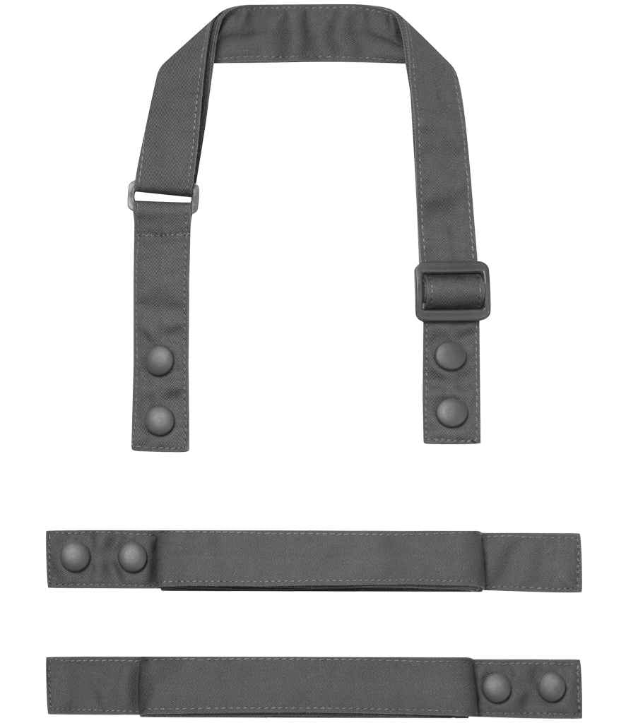 Premier PR191 Dark Grey Front - Apron Ready to be  by Custard Workwear - Cheap Personalised and Customised Workwear in Nottinghamshire, Derbyshire and Leicestershire