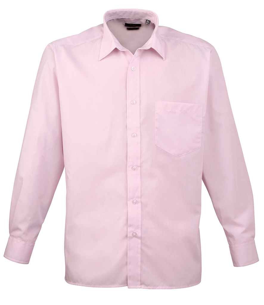Premier PR200 Pink Front - Shirt Ready to be Embroidered and Printed by Custard Workwear - Cheap Personalised and Customised Workwear in Nottinghamshire, Derbyshire and Leicestershire