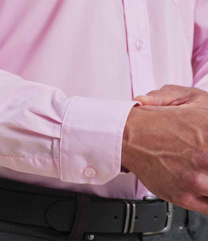 Premier PR200 Pink Model - Shirt Ready to be Embroidered and Printed by Custard Workwear - Cheap Personalised and Customised Workwear in Nottinghamshire, Derbyshire and Leicestershire