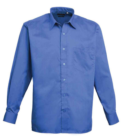 Premier PR200 Royal Blue Front - Shirt Ready to be Embroidered and Printed by Custard Workwear - Cheap Personalised and Customised Workwear in Nottinghamshire, Derbyshire and Leicestershire