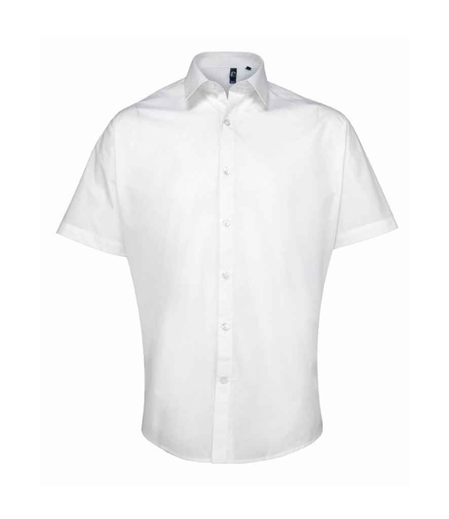 Premier PR209 White Front - Men's Shirt Ready to be Embroidered and Printed by Custard Workwear - Cheap Personalised and Customised Workwear in Nottinghamshire, Derbyshire and Leicestershire