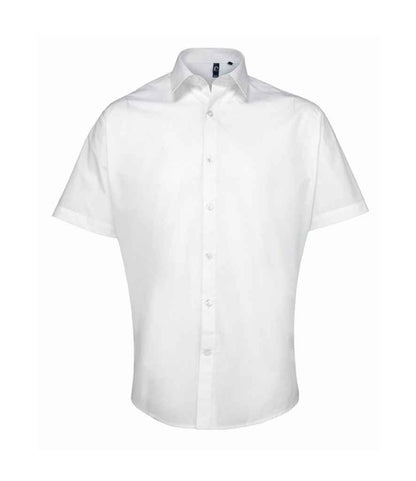 Premier PR209 White Front - Men's Shirt Ready to be Embroidered and Printed by Custard Workwear - Cheap Personalised and Customised Workwear in Nottinghamshire, Derbyshire and Leicestershire
