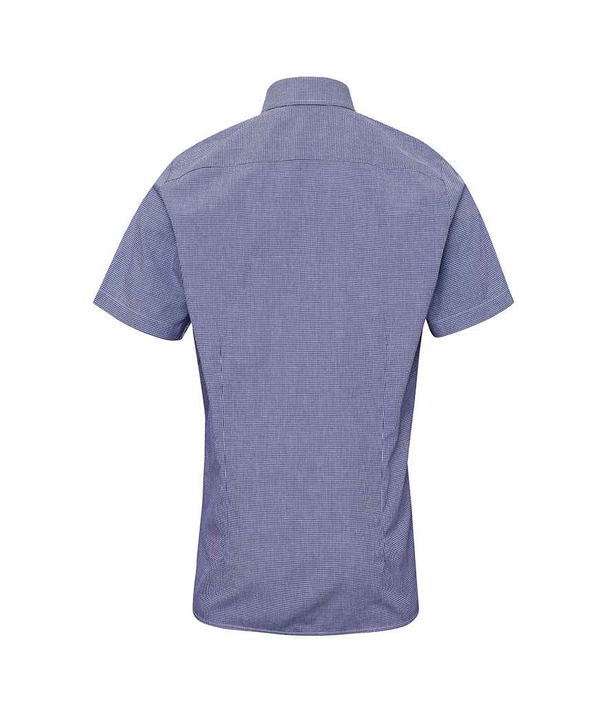 Premier PR221 Navy/White Back - Shirt Ready to be Embroidered and Printed by Custard Workwear - Cheap Personalised and Customised Workwear in Nottinghamshire, Derbyshire and Leicestershire