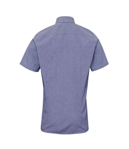 Premier PR221 Navy/White Back - Shirt Ready to be Embroidered and Printed by Custard Workwear - Cheap Personalised and Customised Workwear in Nottinghamshire, Derbyshire and Leicestershire