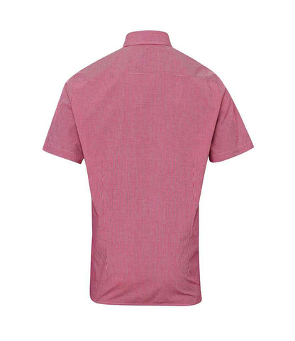 Premier PR221 Red/White Back - Shirt Ready to be Embroidered and Printed by Custard Workwear - Cheap Personalised and Customised Workwear in Nottinghamshire, Derbyshire and Leicestershire