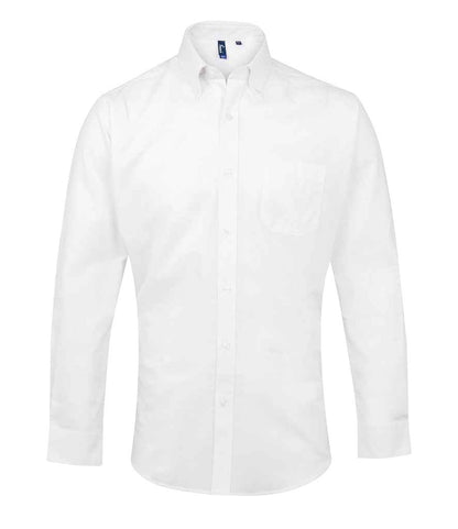 Premier PR234 White Front - Shirt Ready to be Embroidered and Printed by Custard Workwear - Cheap Personalised and Customised Workwear in Nottinghamshire, Derbyshire and Leicestershire