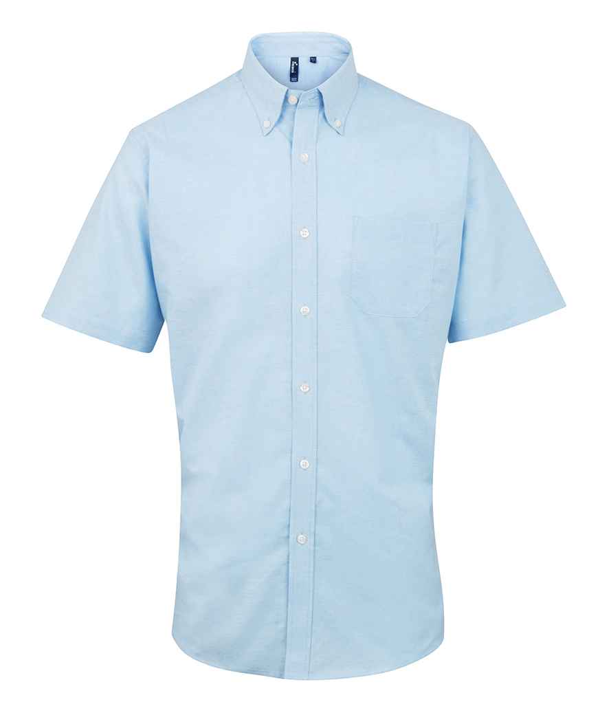 Premier PR236 Light Blue Front - Shirt Ready to be Embroidered and Printed by Custard Workwear - Cheap Personalised and Customised Workwear in Nottinghamshire, Derbyshire and Leicestershire