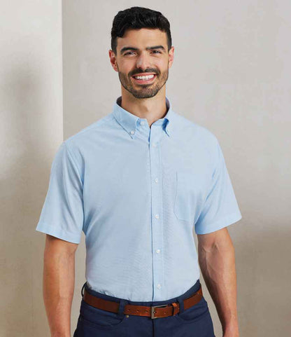 Premier PR236 Light Blue Model - Men's Shirt Ready to be Embroidered and Printed by Custard Workwear - Cheap Personalised and Customised Workwear in Nottinghamshire, Derbyshire and Leicestershire