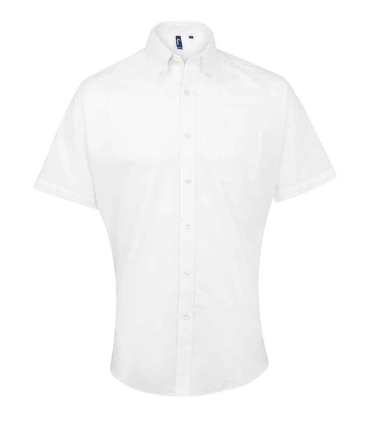 Premier PR236 White Front - Men's Shirt Ready to be Embroidered and Printed by Custard Workwear - Cheap Personalised and Customised Workwear in Nottinghamshire, Derbyshire and Leicestershire