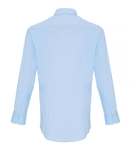PR244 - Men's Long Sleeve Stretch Fit Poplin Shirt | Pale Blue