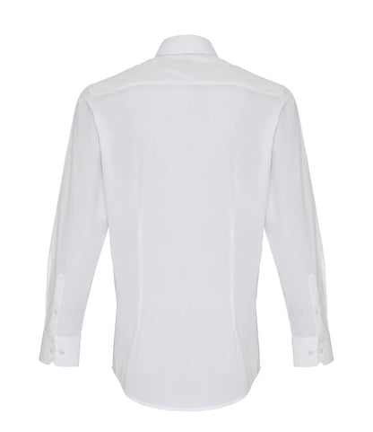 PR244 - Men's Long Sleeve Stretch Fit Poplin Shirt | White