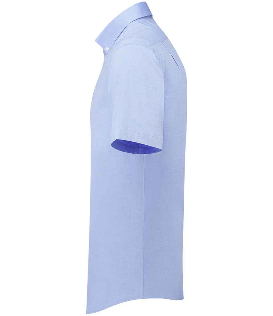 Premier PR286 Oxford Blue Left - Shirt Ready to be Embroidered and Printed by Custard Workwear - Cheap Personalised and Customised Workwear in Nottinghamshire, Derbyshire and Leicestershire