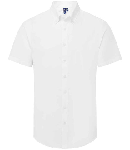 Premier PR286 White Front - Shirt Ready to be Embroidered and Printed by Custard Workwear - Cheap Personalised and Customised Workwear in Nottinghamshire, Derbyshire and Leicestershire