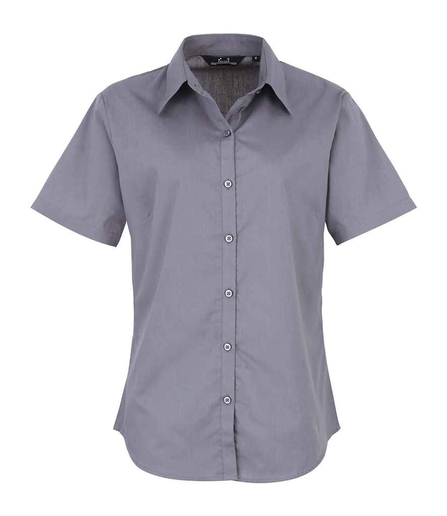 Premier PR302 Steel Front - Blouse Ready to be Embroidered and Printed by Custard Workwear - Cheap Personalised and Customised Workwear in Nottinghamshire, Derbyshire and Leicestershire